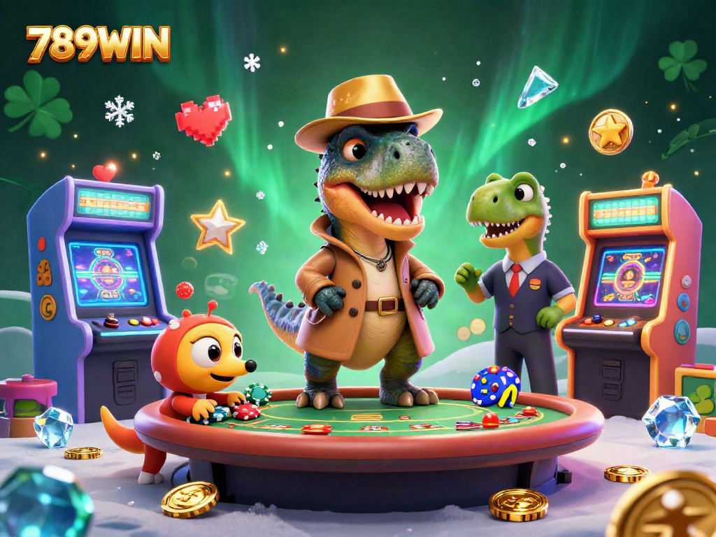 Engage in thrilling gameplay with 789WIN featuring animated casino characters and vibrant gaming elements.