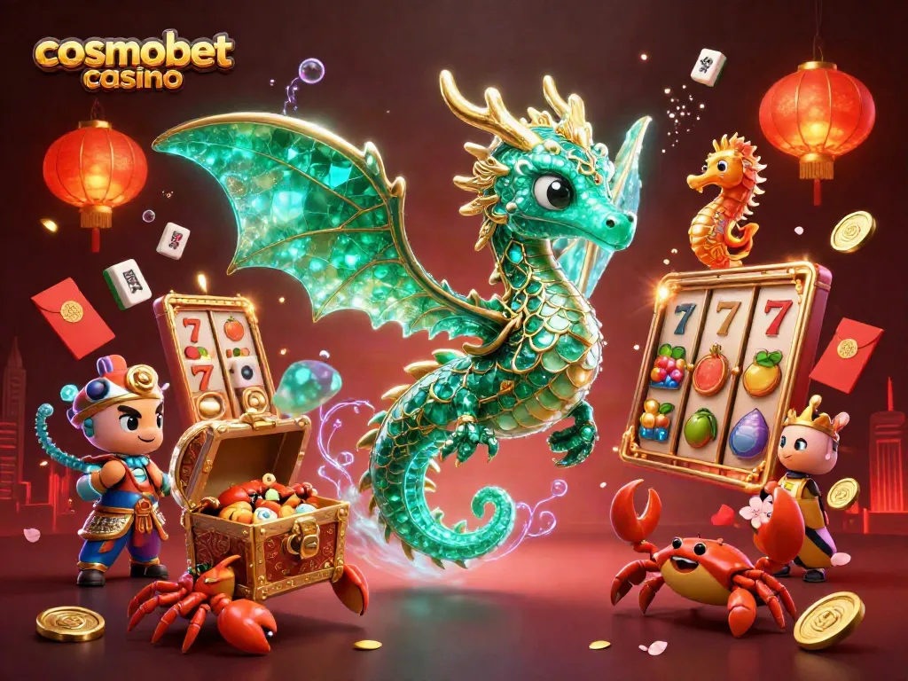 Discover exciting games at cosmobet casino with vibrant elements and dynamic slot scenes.