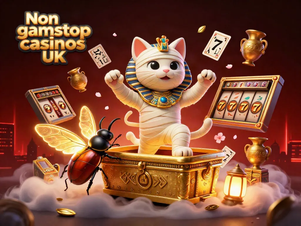Engage with Non gamstop casinos UK in a vibrant, dynamic casino scene filled with color and action.