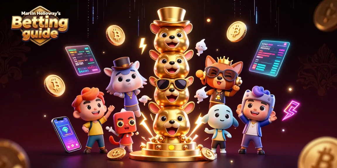 Experience Martin Holloway’s betting guide with dynamic casino-themed 3D illustration featuring vibrant crypto elements.