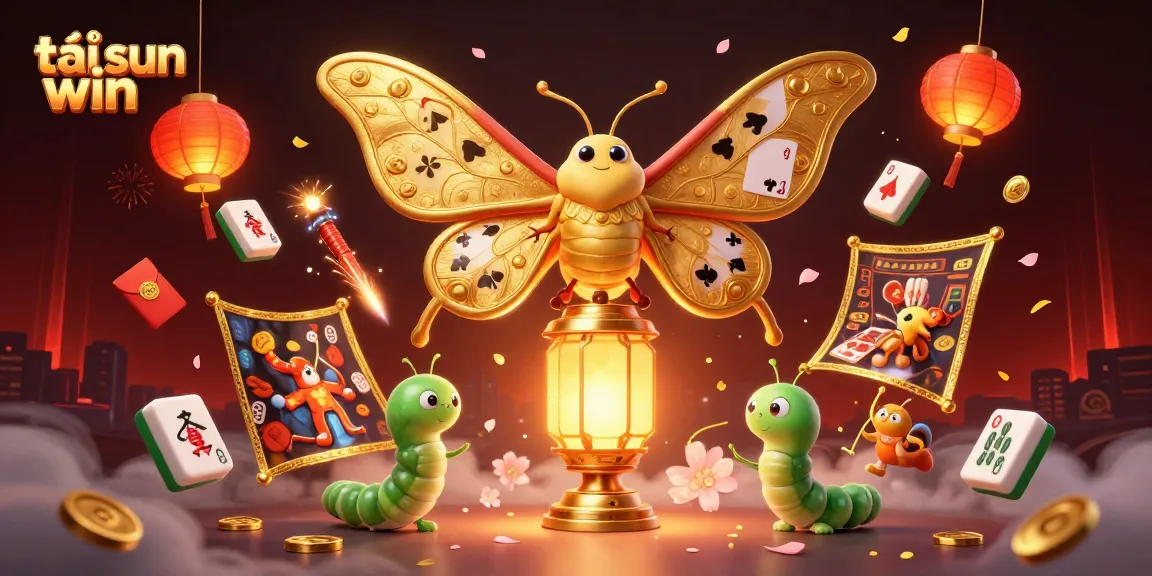 Experience tải sun win through a vibrant casino-themed illustration featuring a majestic moth and dynamic elements.